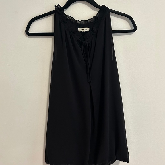 Max Studio Black Flowy Sleeveless Blouse - Picture 1 of 3